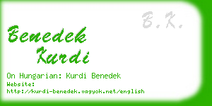 benedek kurdi business card